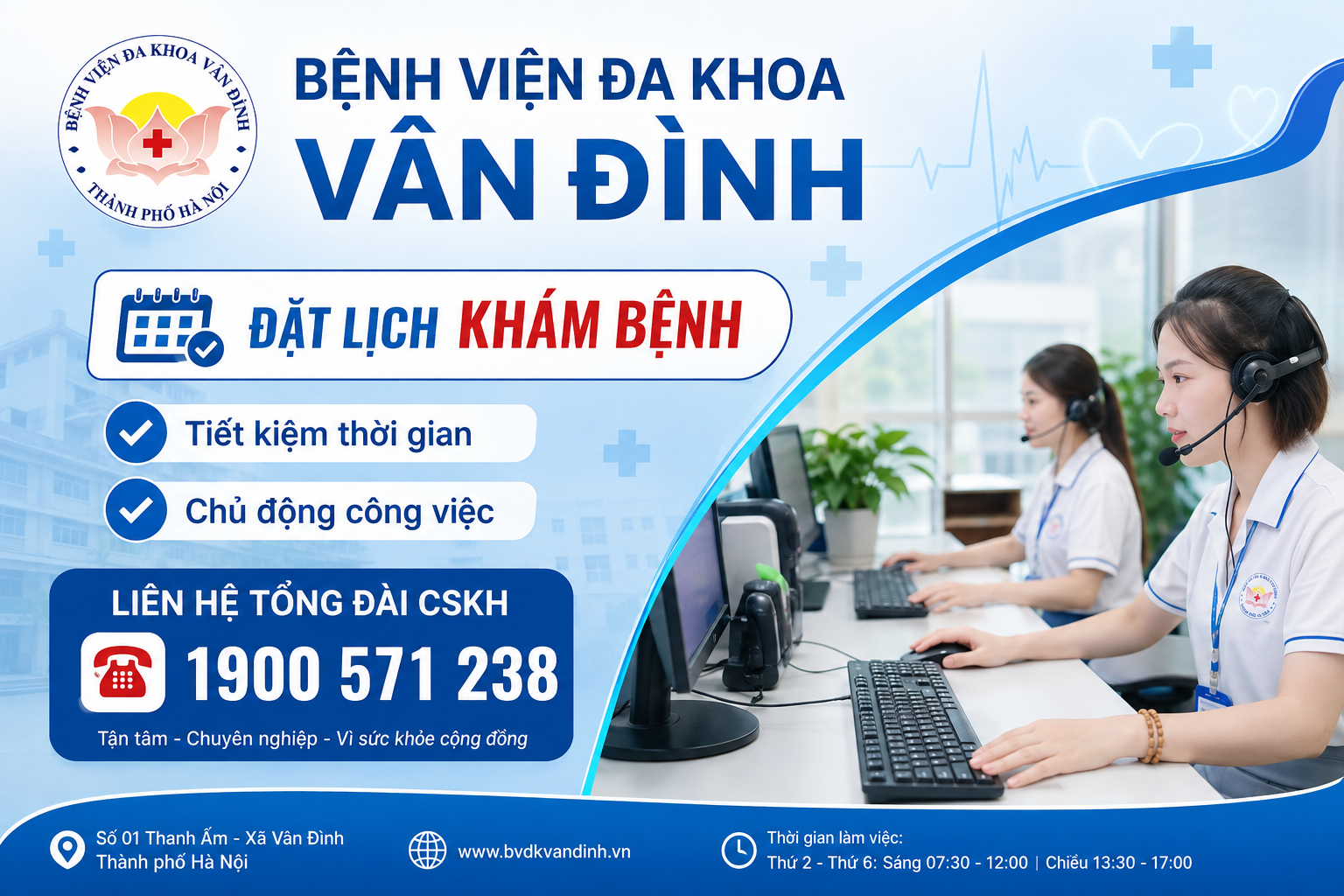 Hướng dẫn đặt lịch khám bệnh từ xa tại Bệnh viện Đa khoa Vân Đình